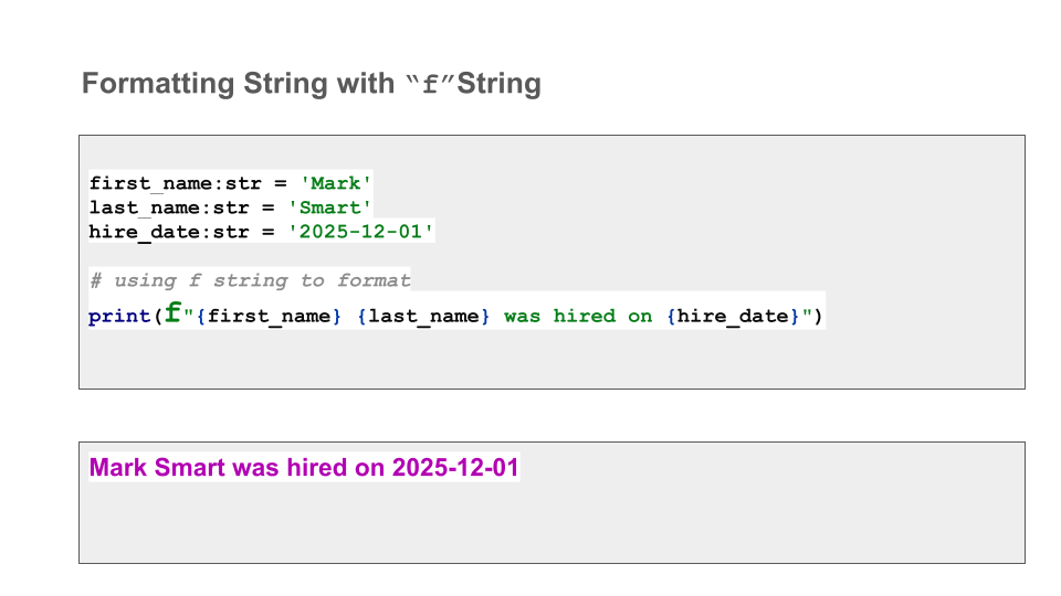 Mod 2 fstring